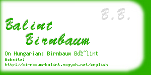 balint birnbaum business card